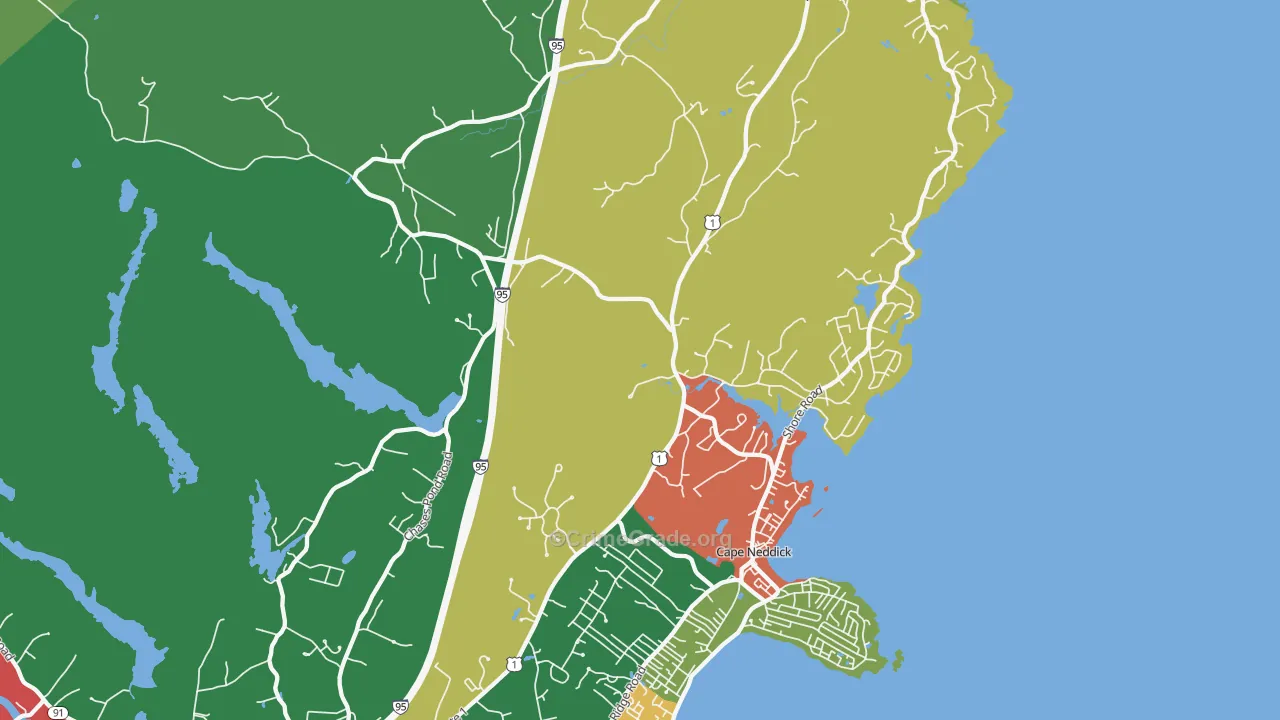 Cape Neddick, ME Map of Murder Rates