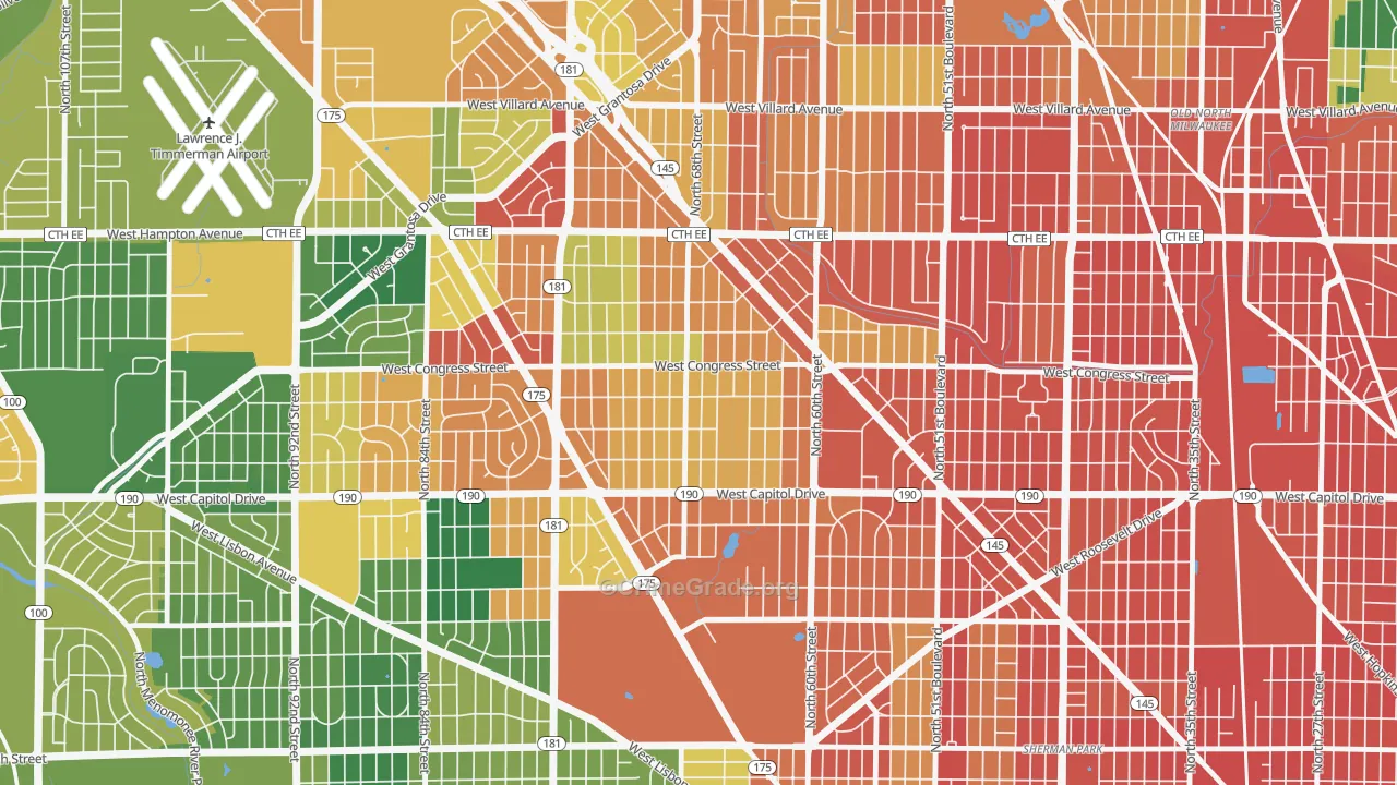 Capitol Heights, Milwaukee, WI Map of Murder Rates