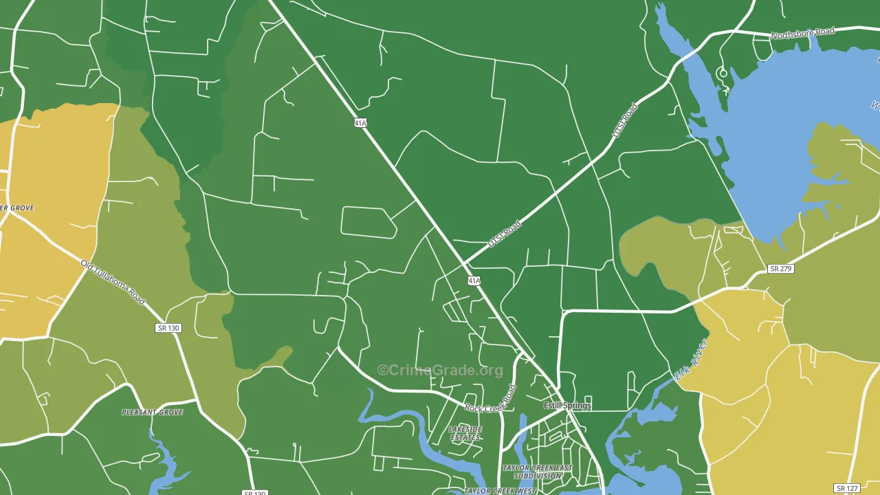 Capitol Hill, TN Map of Murder Rates