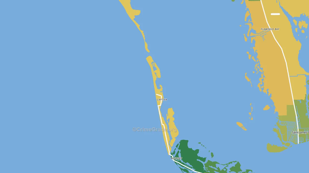 Captiva, FL Map of Murder Rates