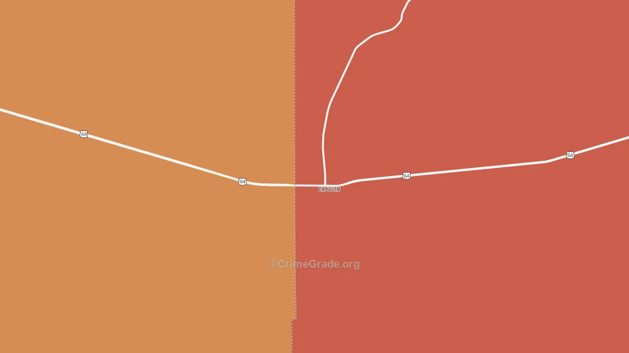 Capulin, NM Map of Murder Rates
