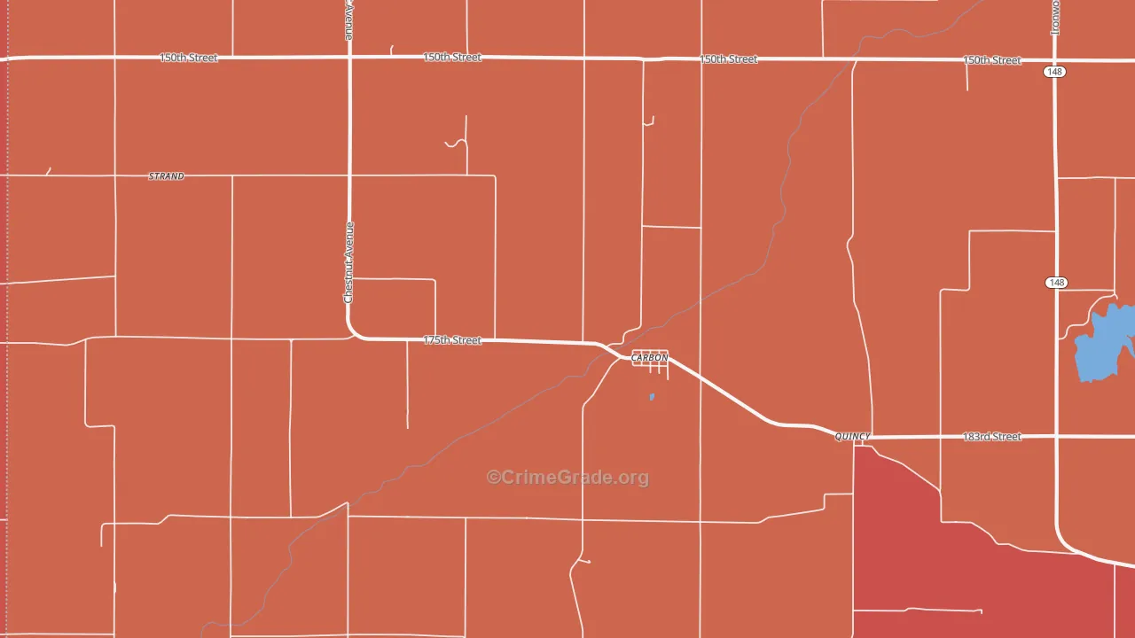 Carbon, IA Map of Murder Rates