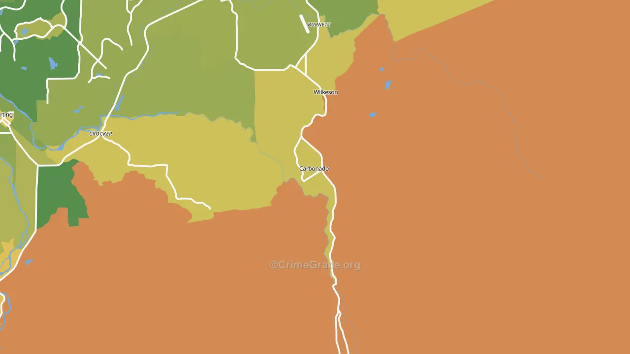 Carbonado, WA Map of Murder Rates