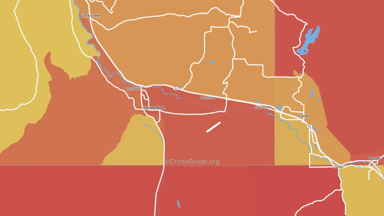 Carbondale, CO Map of Murder Rates