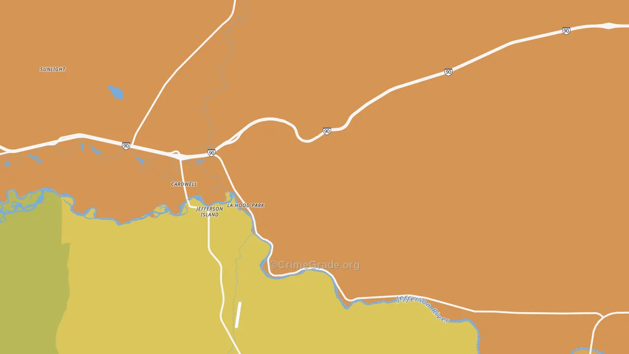 Cardwell, MT Map of Murder Rates