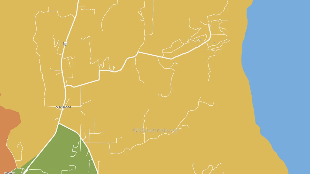 Careywood, ID Map of Murder Rates