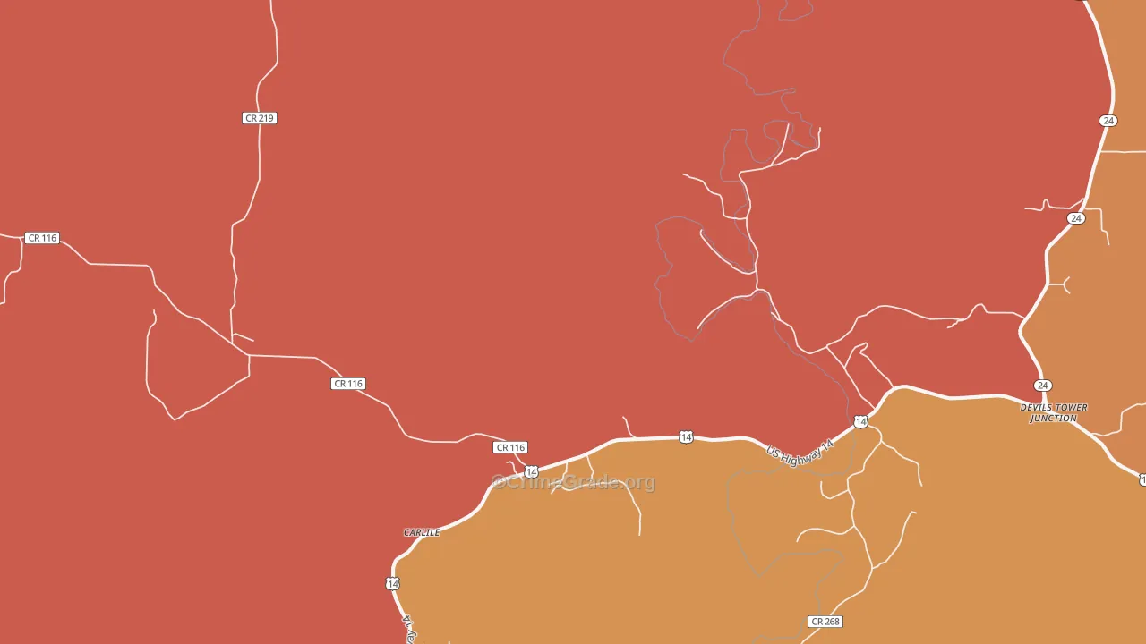 Carlile, WY Map of Murder Rates