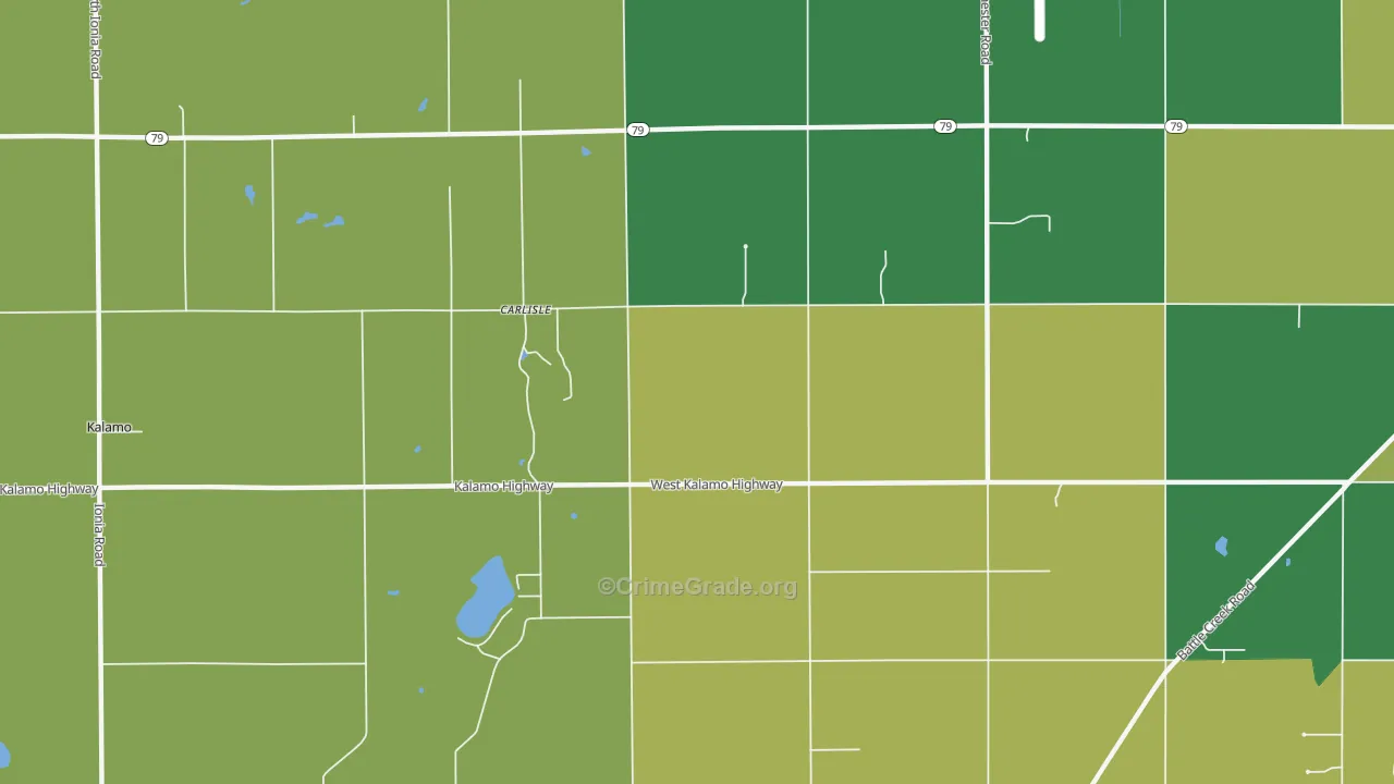 Carlisle, MI Map of Murder Rates