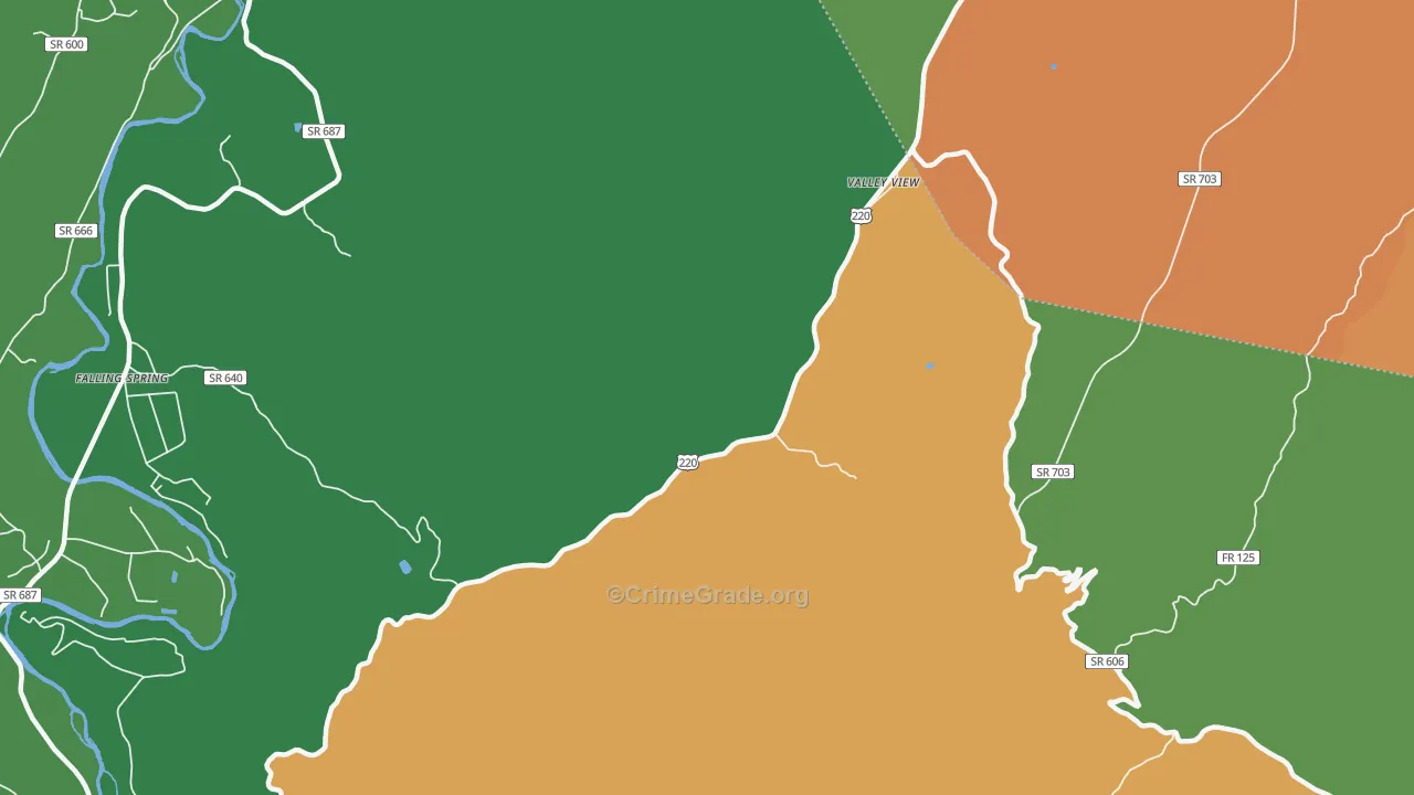 Carloover, VA Map of Murder Rates