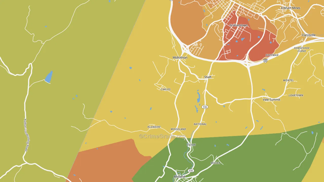 Carlos, MD Map of Murder Rates