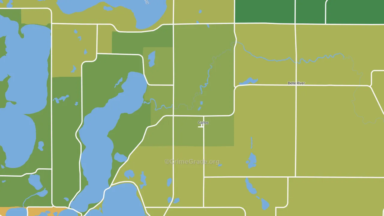 Carlos, MN Map of Murder Rates