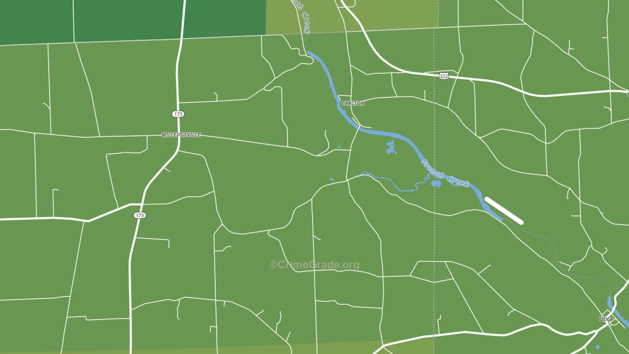 Carlton, PA Map of Murder Rates