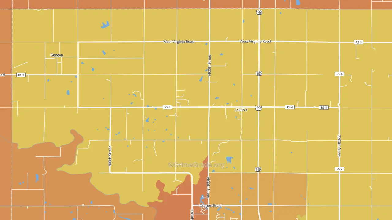 Carlyle, KS Map of Murder Rates