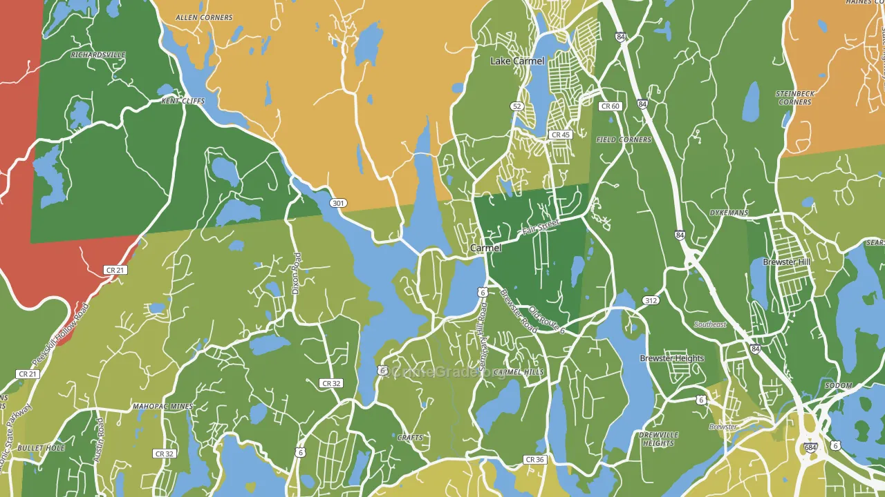 Carmel, NY Map of Murder Rates