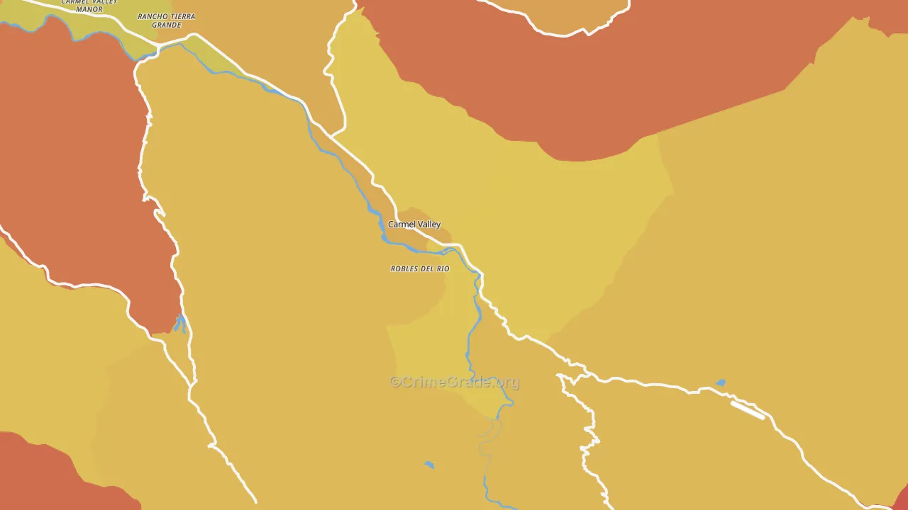 Carmel Valley, CA Map of Murder Rates