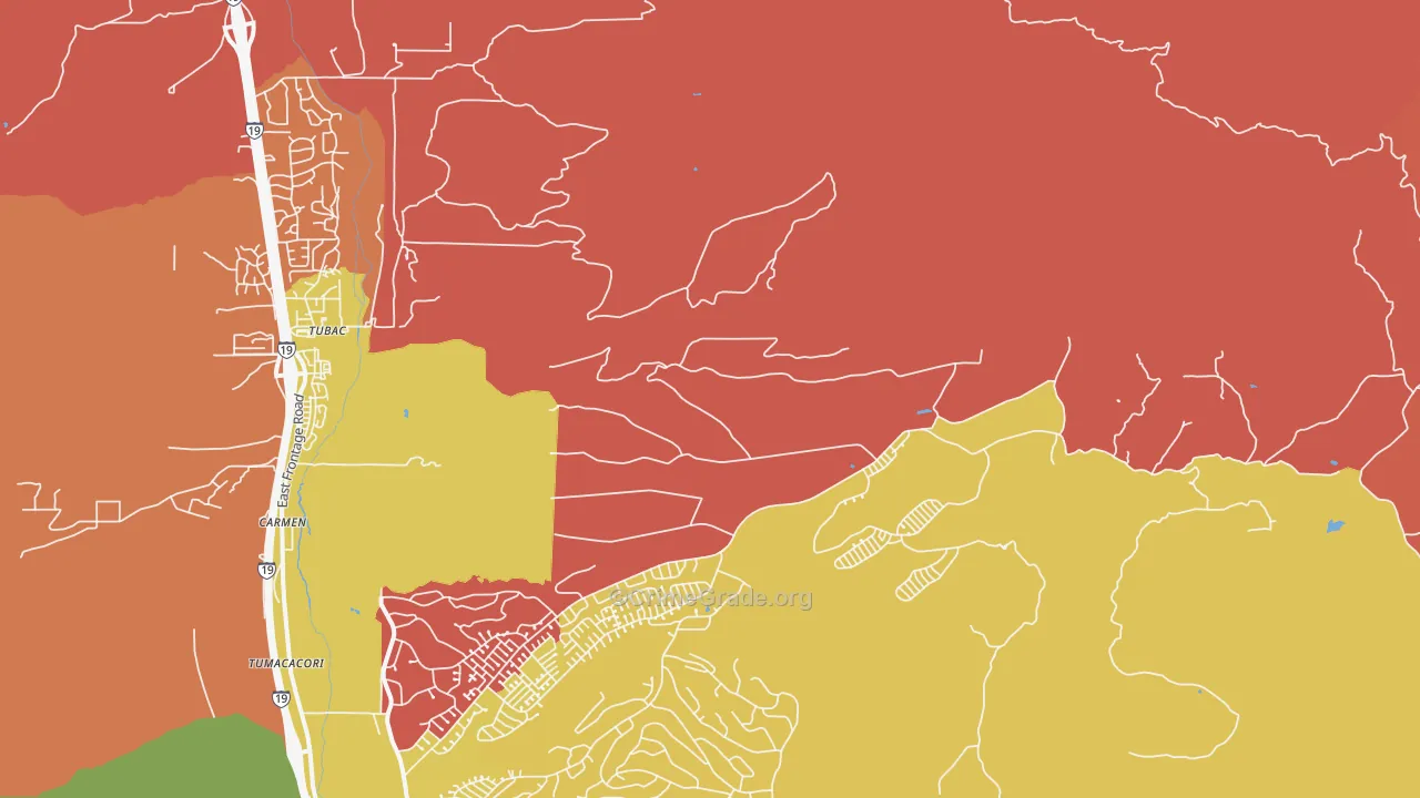 Carmen, AZ Map of Murder Rates