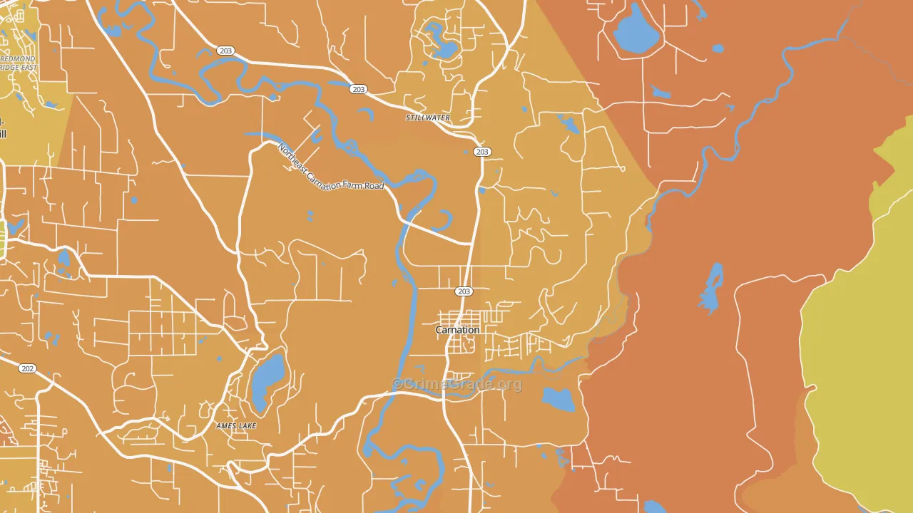 Carnation, WA Map of Murder Rates