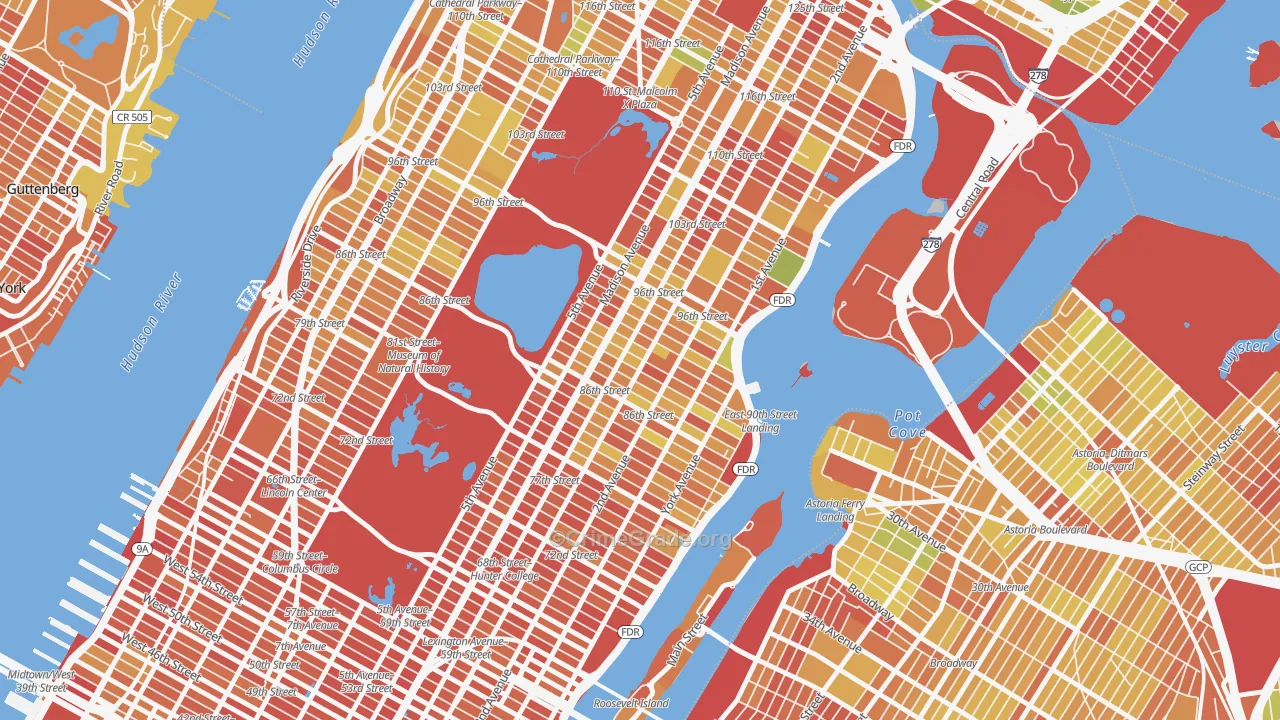 Carnegie Hill, Manhattan, NY Map of Murder Rates