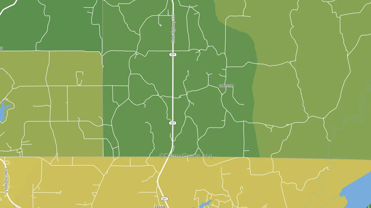 Carolina, MS Map of Murder Rates
