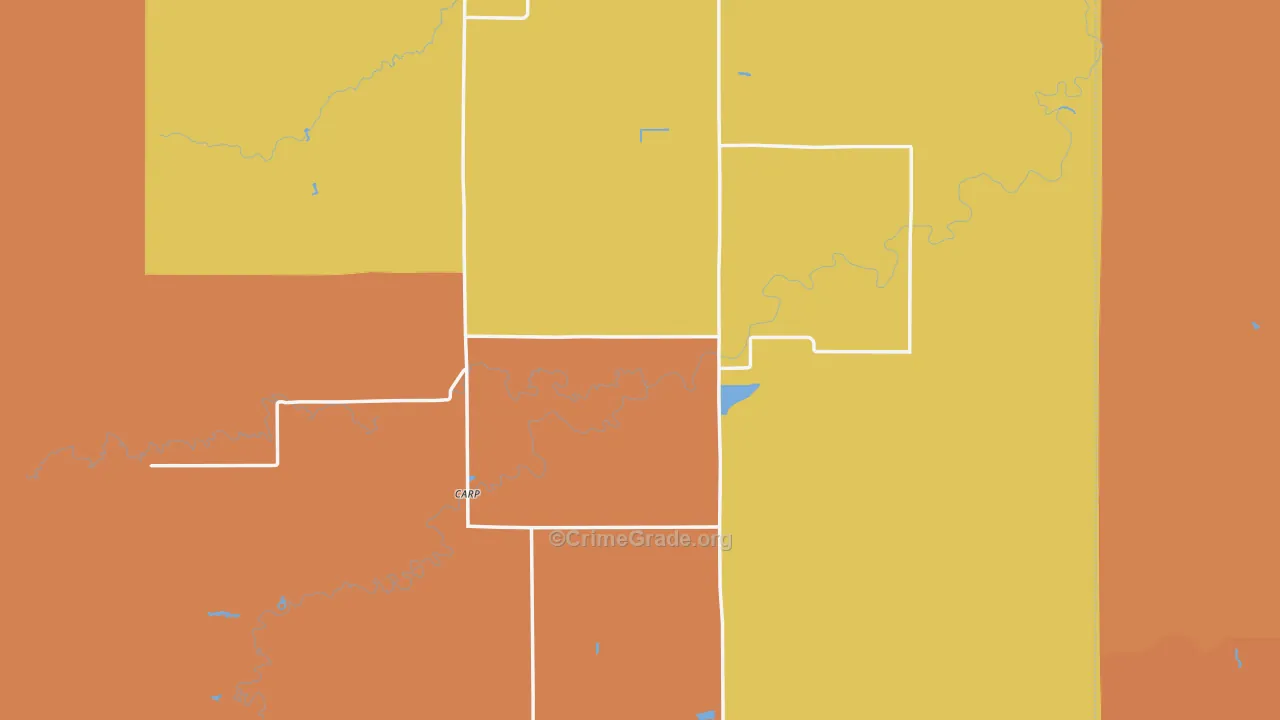 Carp, MN Map of Murder Rates