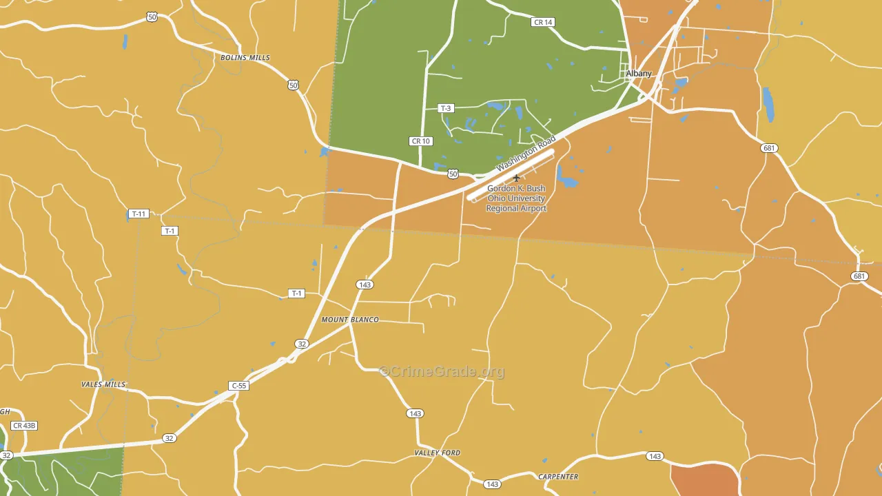Carpenter, OH Map of Murder Rates