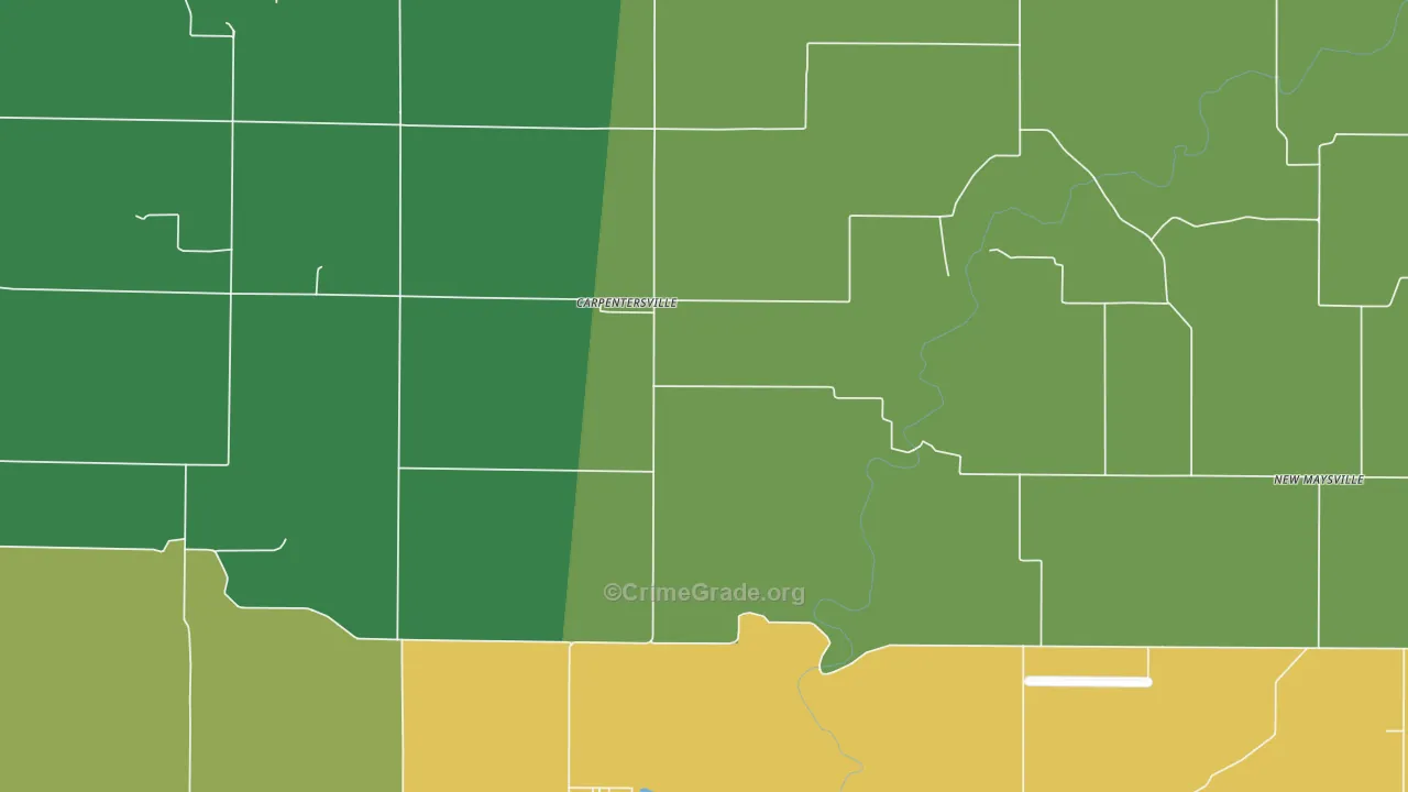 Carpentersville, IN Map of Murder Rates