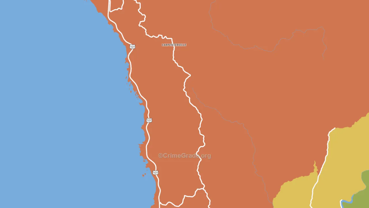 Carpenterville, OR Map of Murder Rates
