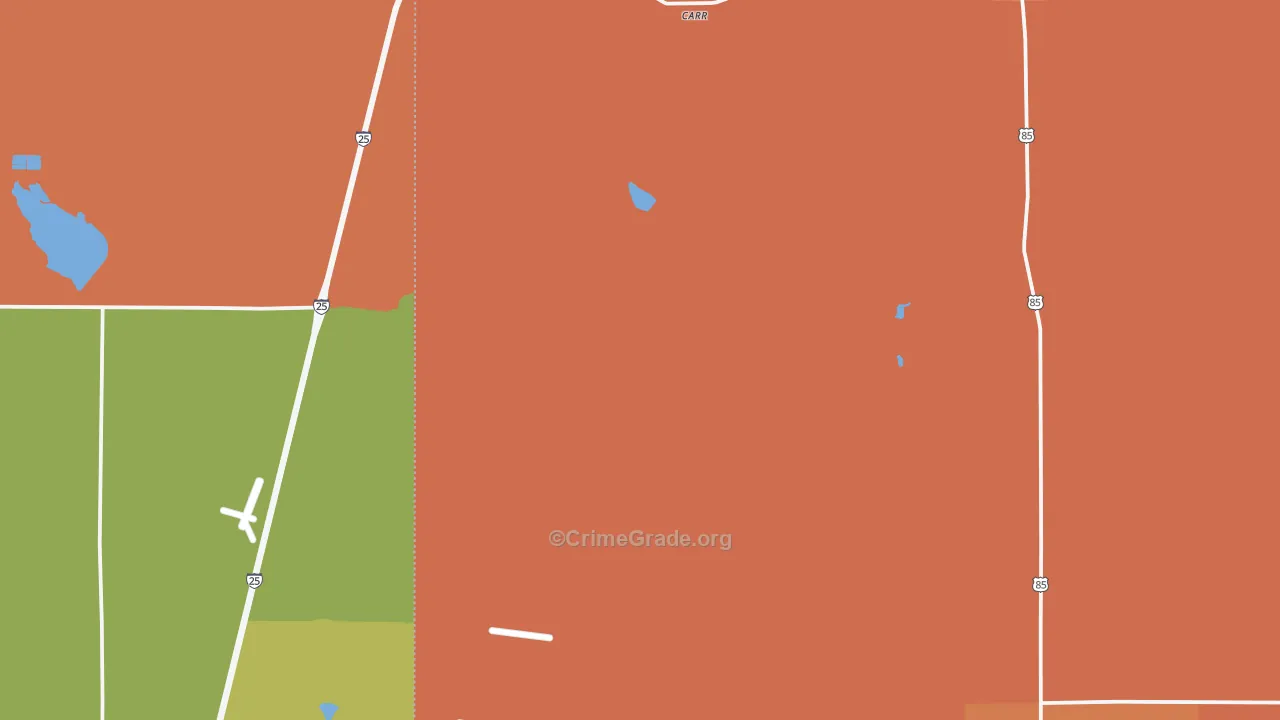 Carr, CO Map of Murder Rates