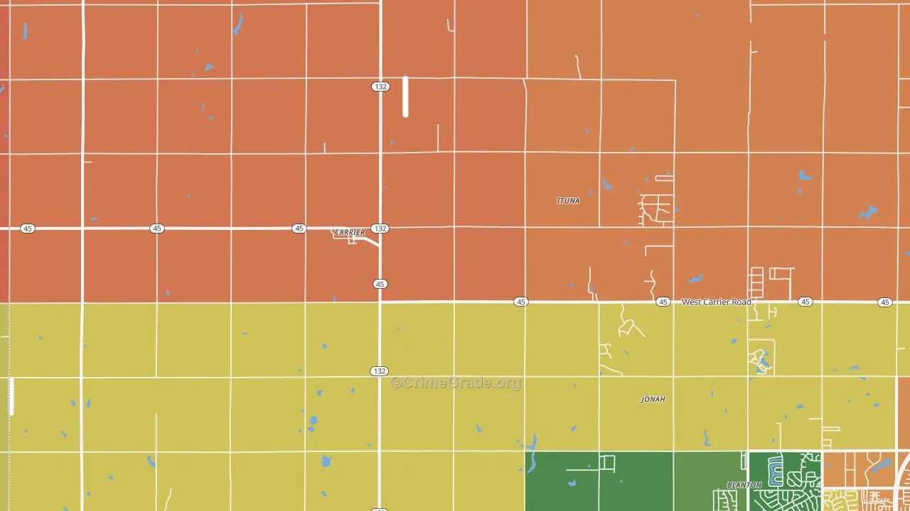 Carrier, OK Map of Murder Rates