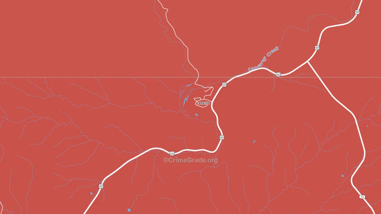 Carrizo, AZ Map of Murder Rates