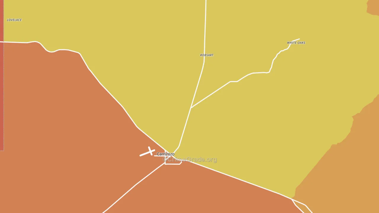 Carrizozo, NM Map of Murder Rates