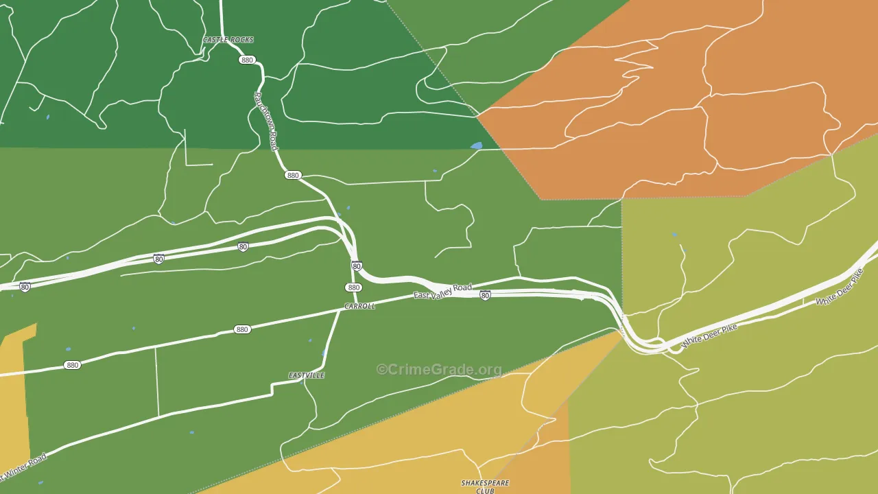 Carroll, PA Map of Murder Rates