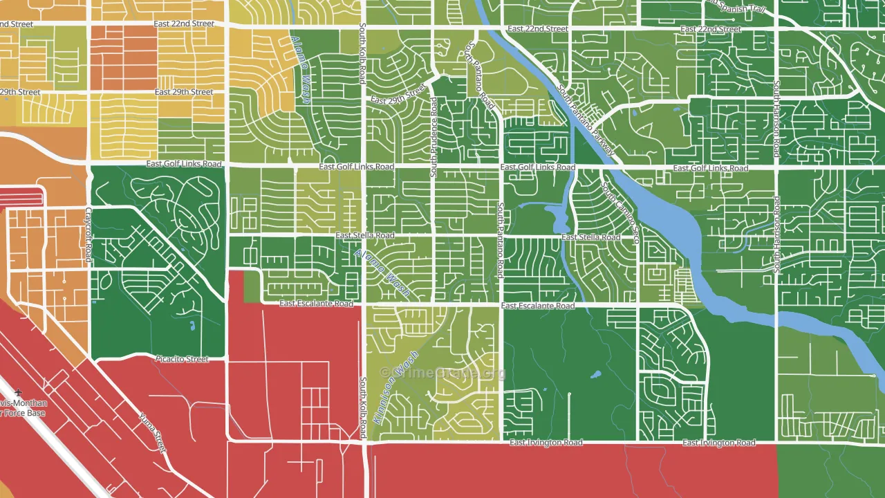 Carson Corner, Tucson, AZ Map of Murder Rates