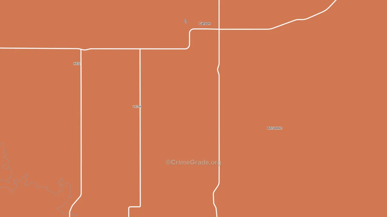 Carson, ND Map of Murder Rates