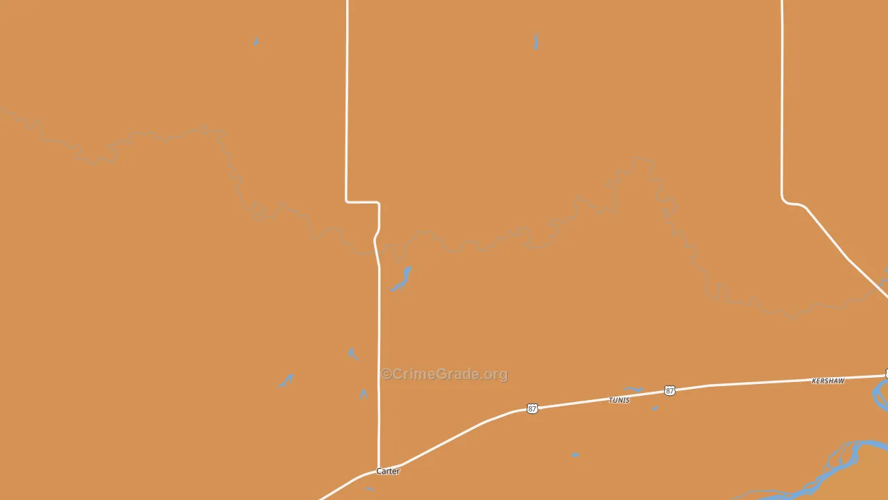Carter, MT Map of Murder Rates
