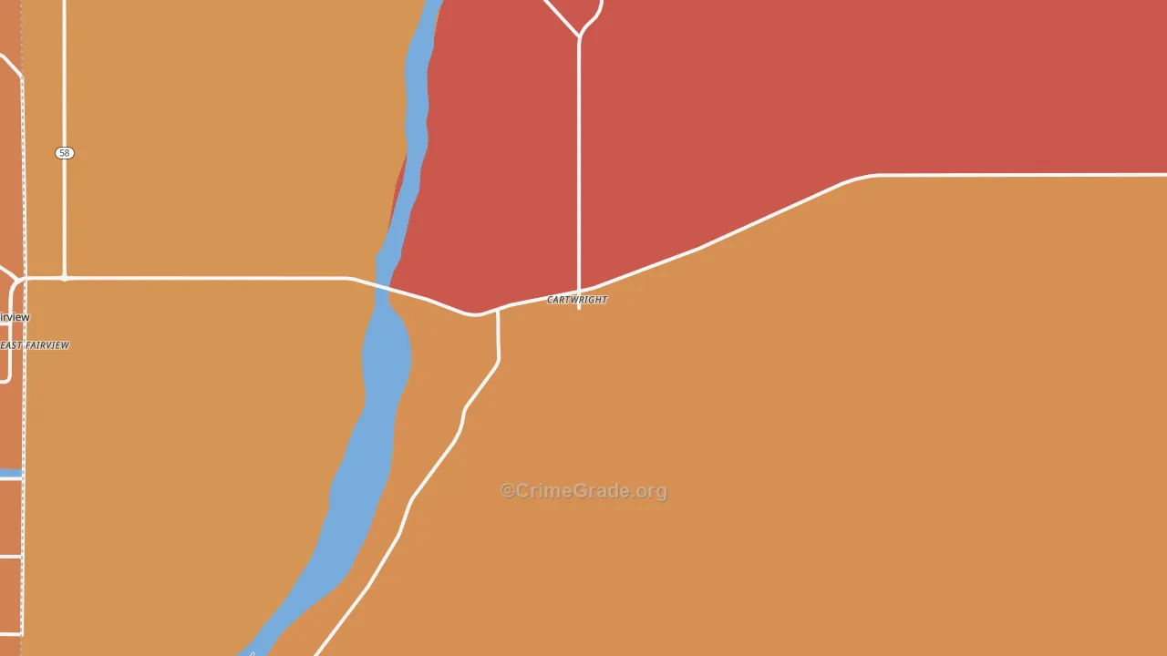 Cartwright, ND Map of Murder Rates