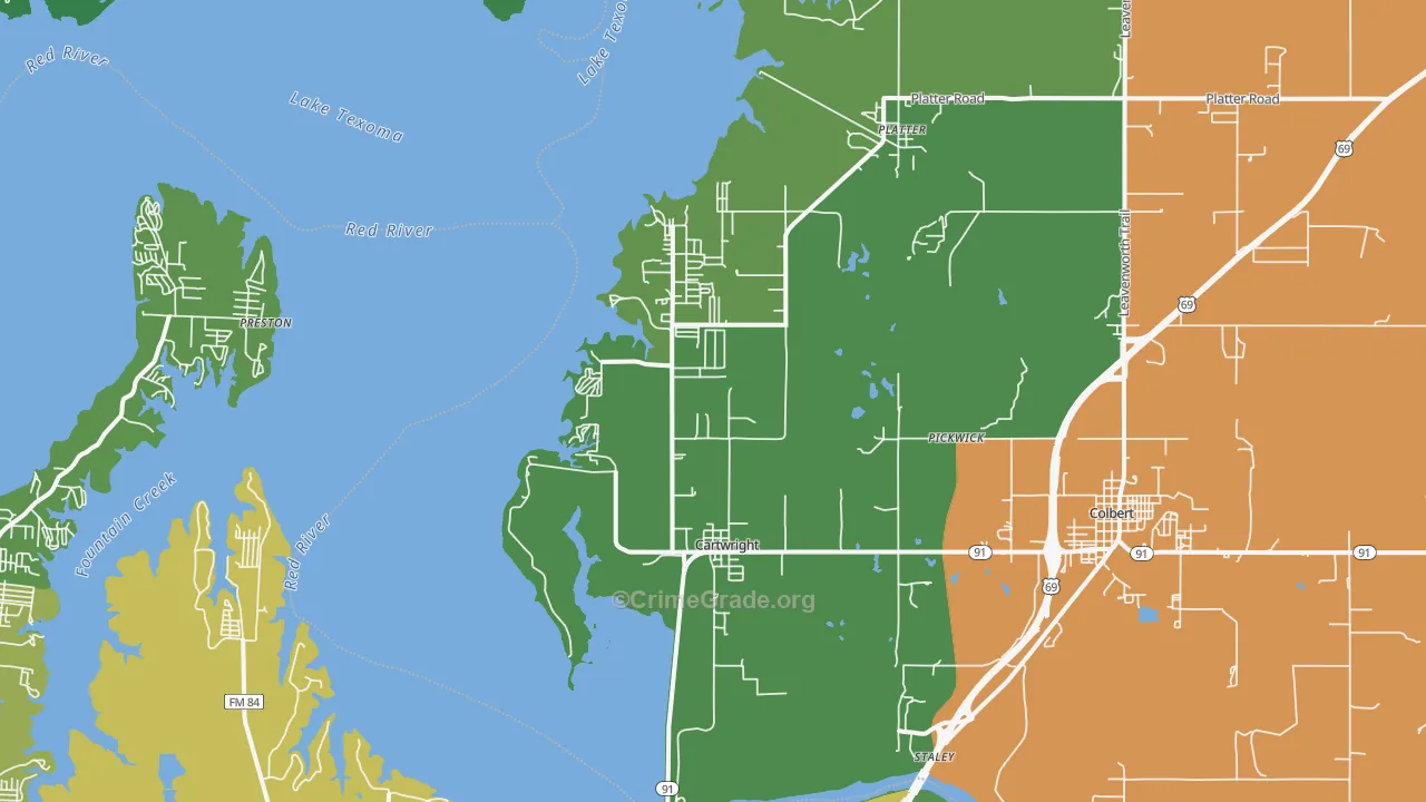 Cartwright, OK Map of Murder Rates
