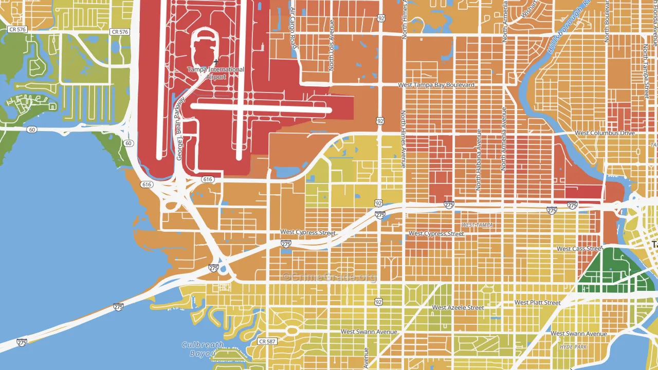 Carver City-Lincoln Gardens, Tampa, FL Map of Murder Rates