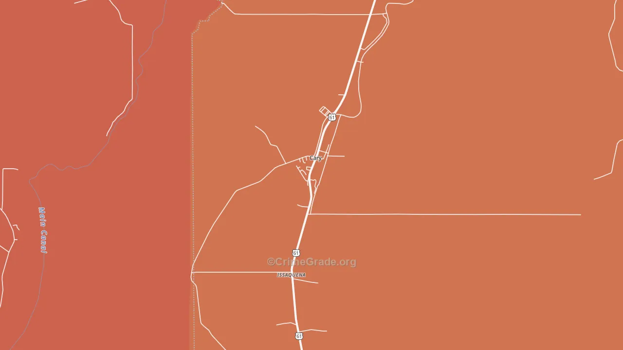 Cary, MS Map of Murder Rates