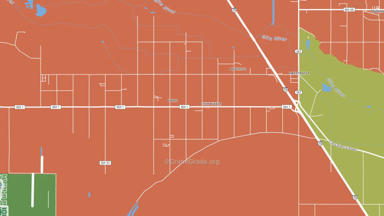 Casa Blanca, AZ Map of Murder Rates