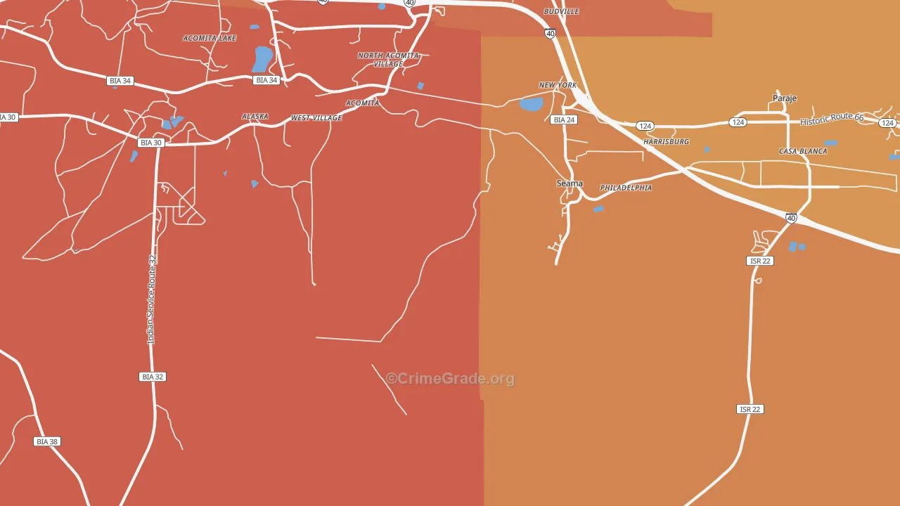 Casa Blanca, NM Map of Murder Rates