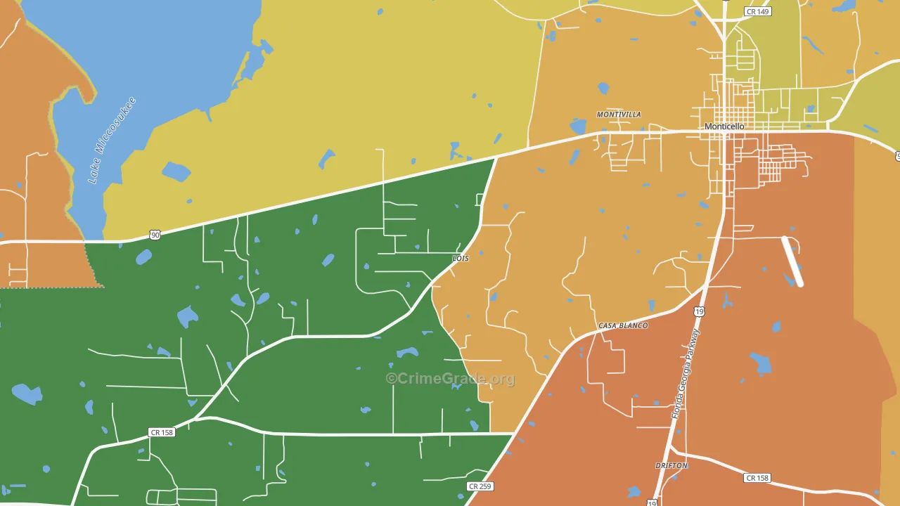 Casa Blanco, FL Map of Murder Rates