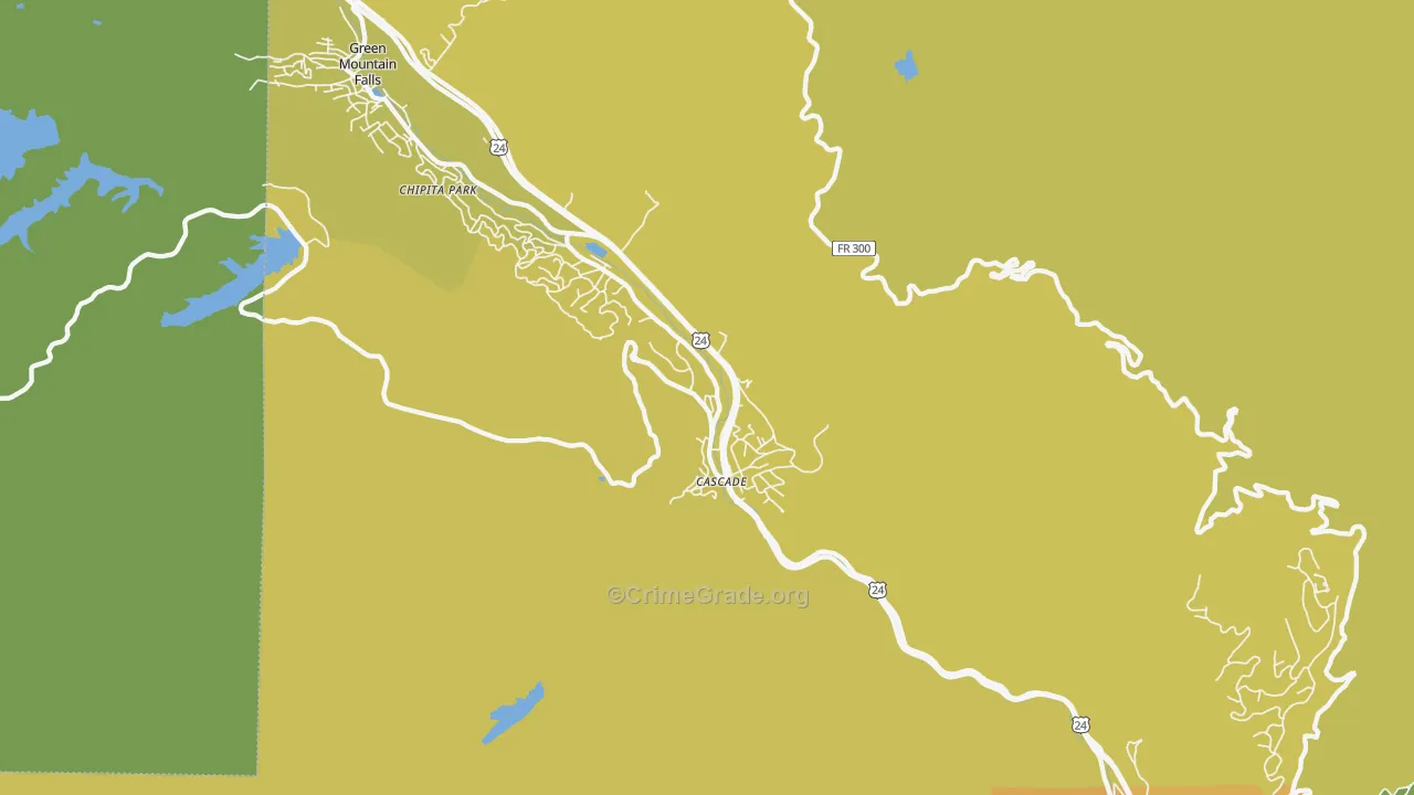 Cascade, CO Map of Murder Rates