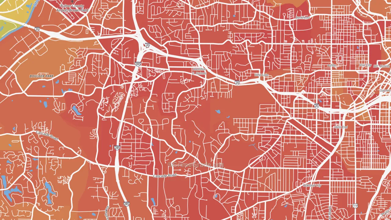 Cascade Heights, Atlanta, GA Map of Murder Rates