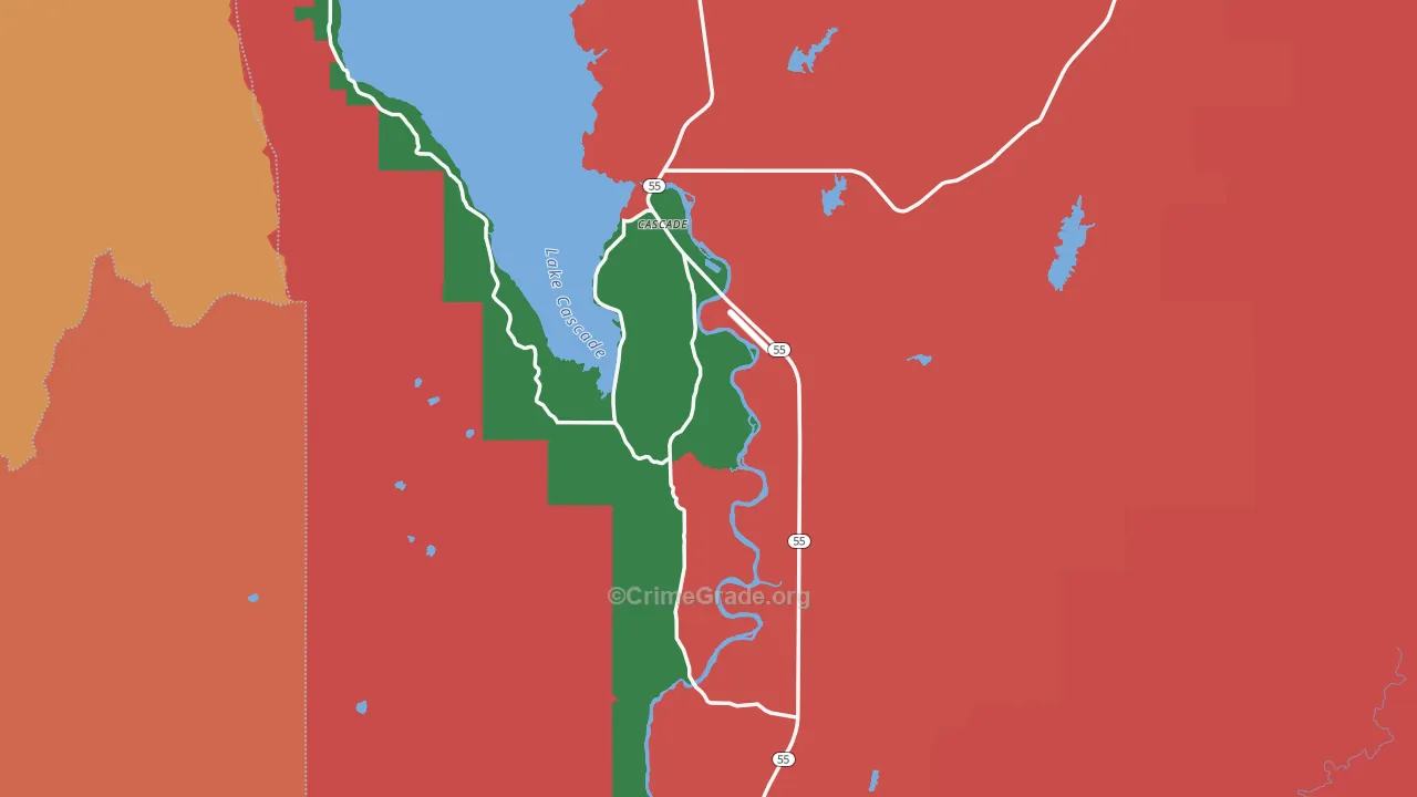 Cascade, ID Map of Murder Rates