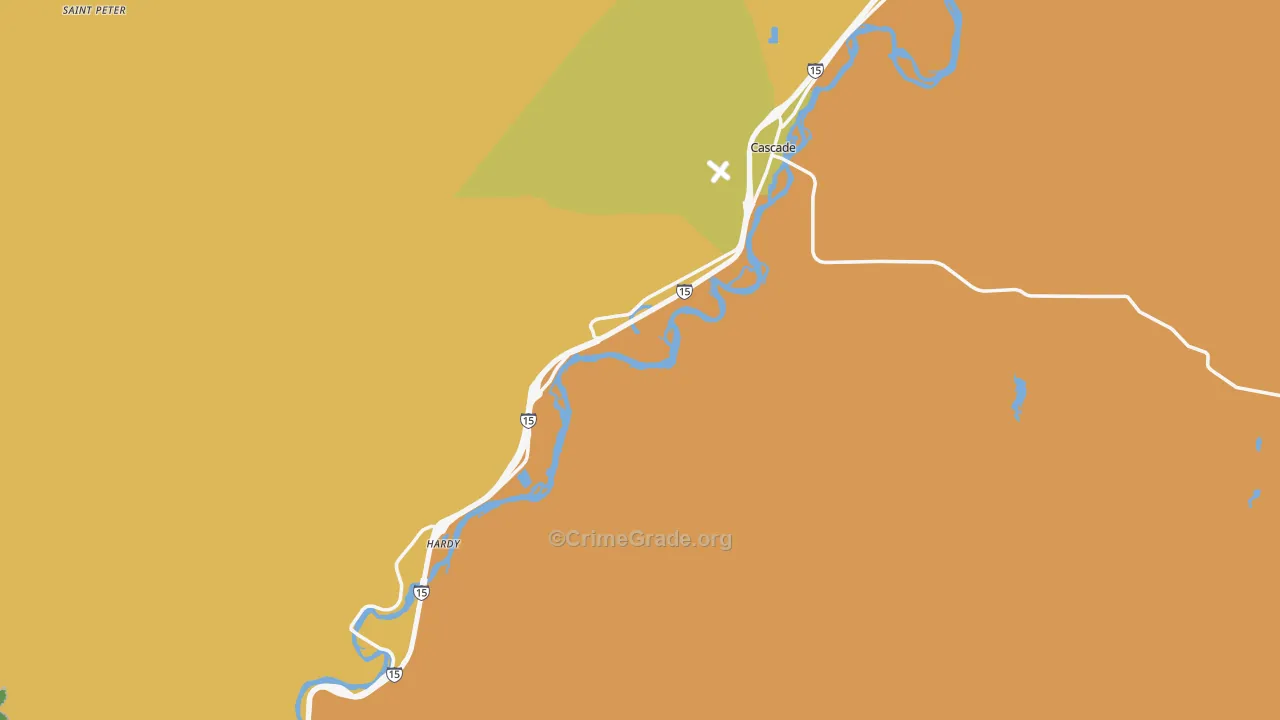 Cascade, MT Map of Murder Rates