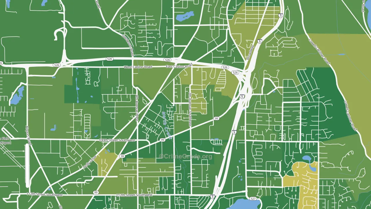 Cascade View, Everett, WA Map of Murder Rates