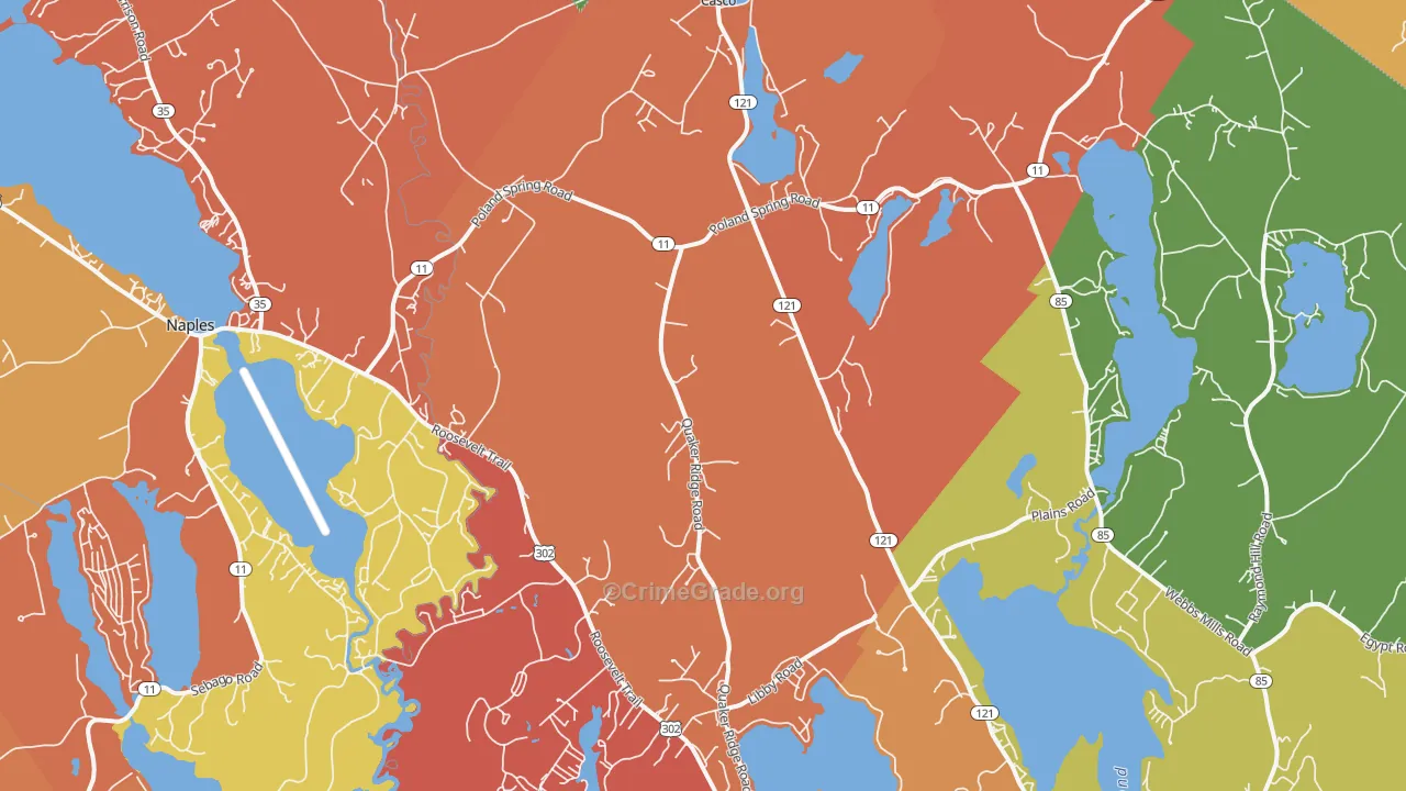 Casco, ME Map of Murder Rates