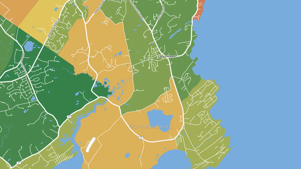 Cash Corner, ME Map of Murder Rates