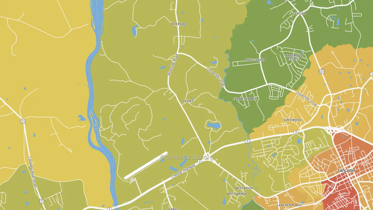 Caskey, SC Map of Murder Rates